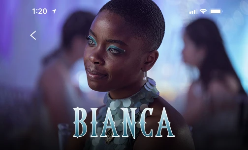 Header de la playlist de Bianca : photo et nom illustré